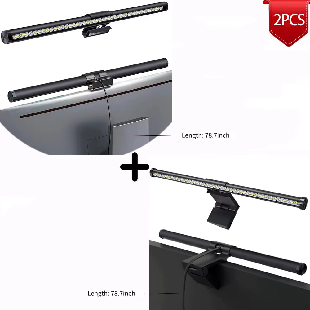 LED Monitor Light Bar Computer Screen Hanging Lights RGB Atmosphere Table Lamp for Work Study Read Gaming Dimming Lighting 44Cm